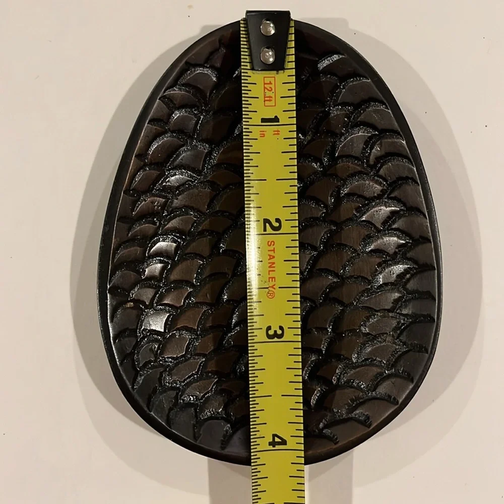 NWT Crate & Barrel Bronze Pinecone Votive Candle Holder Dish Tray